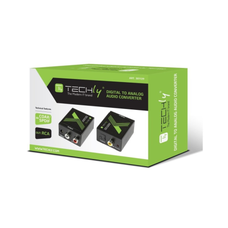 Techly_Przetwornik_DAC_Digital_SPDIF/Coaxial_do_Analog_RCA_L/R